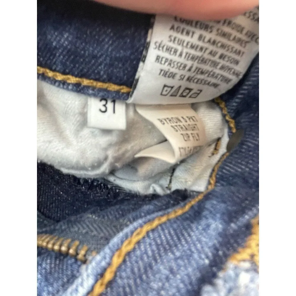 Hudson‎ Jeans Mens Size 31 Bryon 5 PKT Straight Leg Zip Fly Med Wash Quality